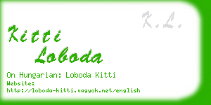 kitti loboda business card